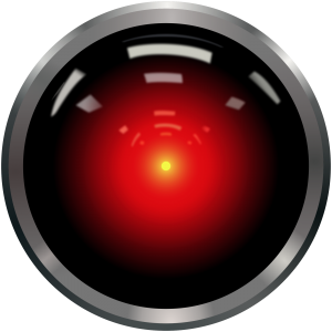 The camera eye of HAL 9000. 2001: A Space Odyssey. Singularity. Het camera-oog van Hal 9000. Singulariteit.
