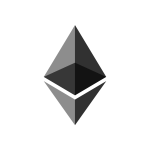 Ethereum logo. De prijs van Ethereum. 