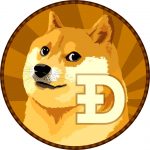 Dogecoin logo, cryptocurrency