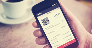 Xapo wallet, smartphone. 