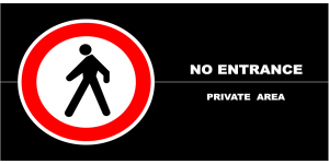 No access, no entrance, private area, geen toegang